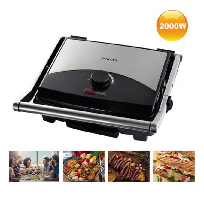 [Mã ELHADEV giảm 4% đơn 300K] Máy nướng bánh mì cao cấp, nướng thịt bbq Chính hãng SOKANY 2000W