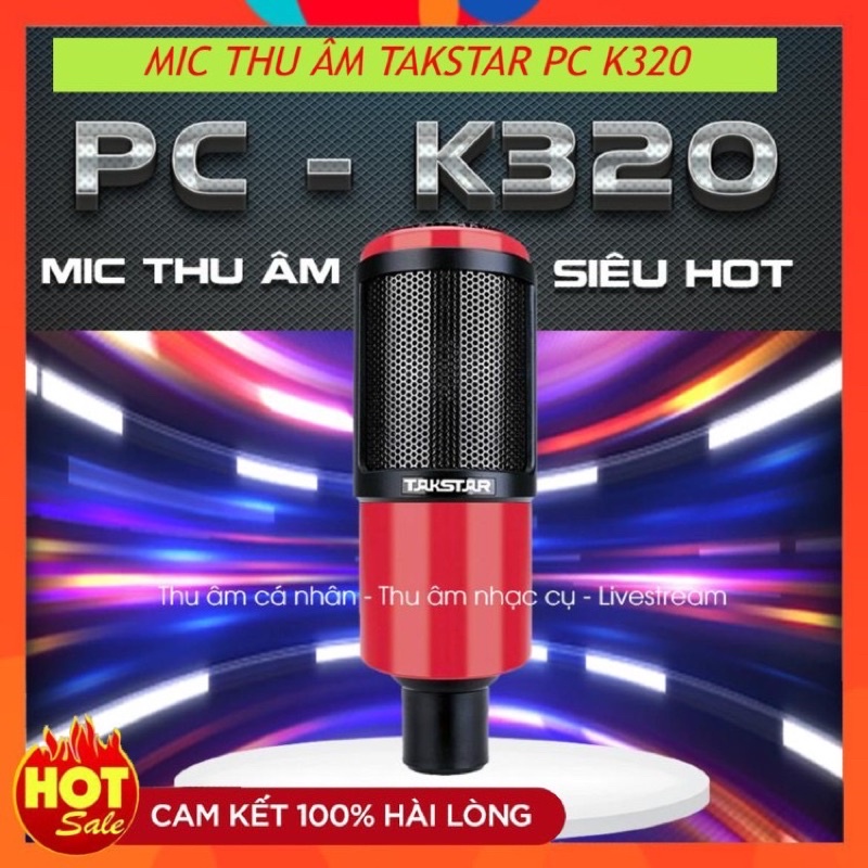 Micro K320,Hát Live Stream Hát Karaoke, Thu Âm Chuyên NghiệpTakstar PC K320 Bảo Hành 6 Tháng