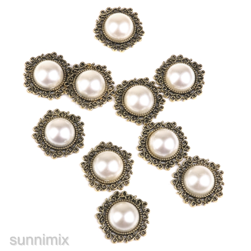 Set 10 Nút Ngọc Trai Tròn 25mm Đa Ứng Dụng