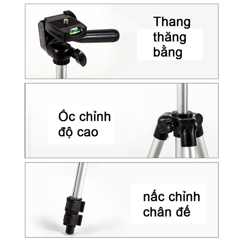 BỘ GẬY CHỤP ẢNH 3 CHÂN TRIPOD TF-3110 - BỘ GIÁ ĐỠ ĐIỆN THOẠI MÁY ẢNH 3 CHÂN TRIPOD ĐA NĂNG