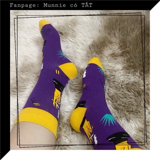 Tất cổ cao - Vớ mix màu - Mix match socks