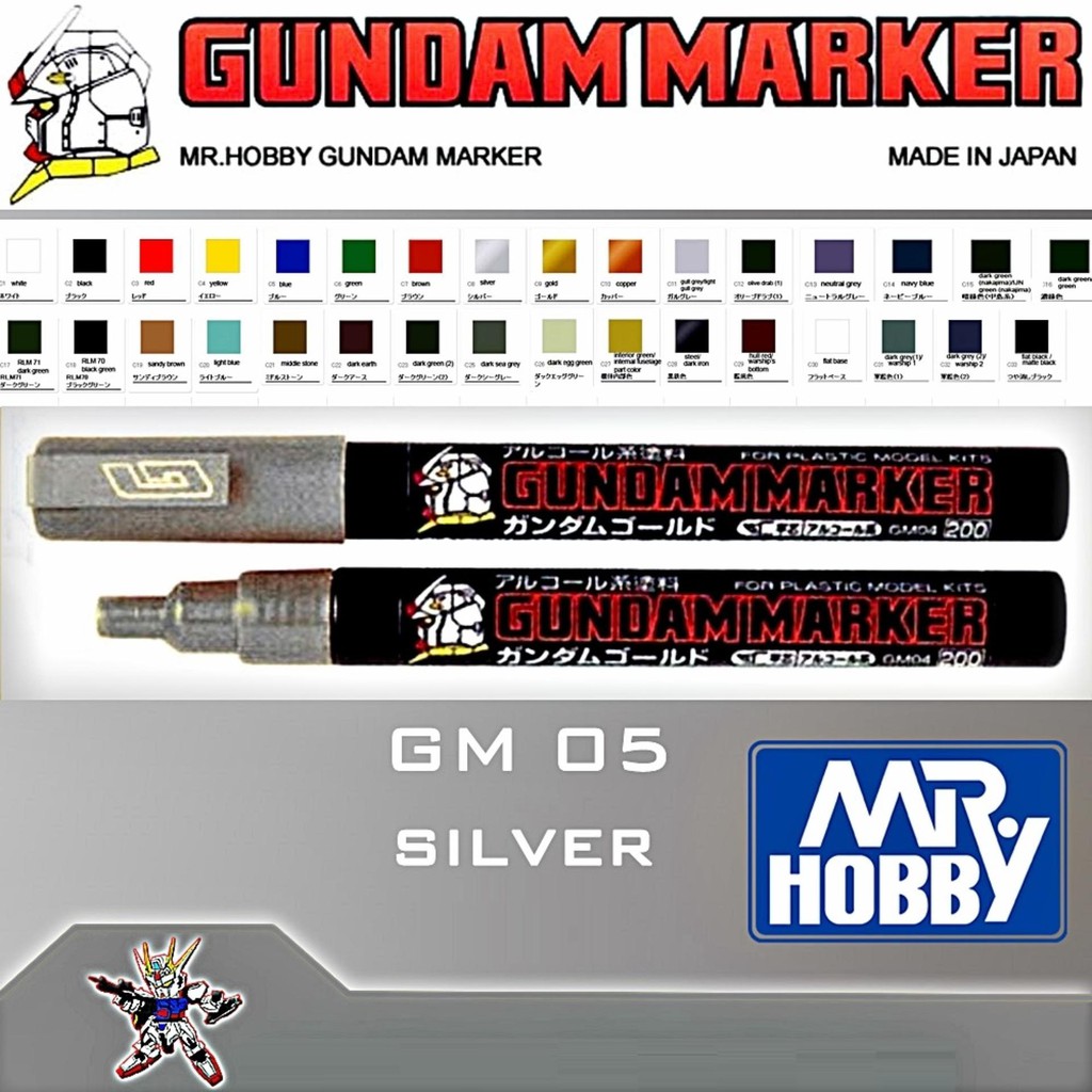 Bút kẻ lằn chìm Gunpla Mr. HOBBY GM05 Made In Japan Gundam Marker tô màu mô hình lắp ráp Gundam Bandai