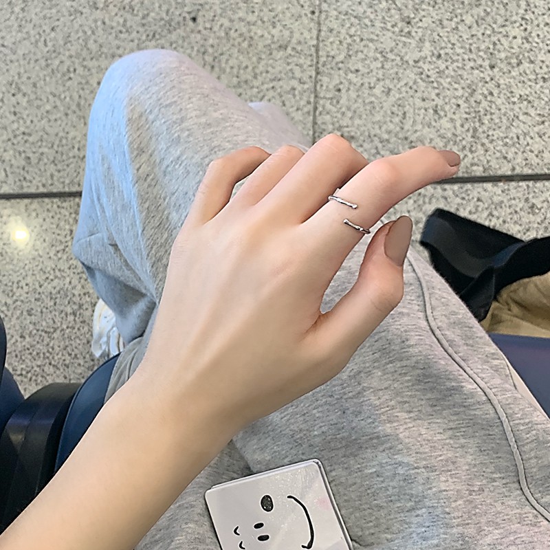 Nhẫn Hở Kiểu Dáng Đơn Giản Phong Cách Hàn Quốc