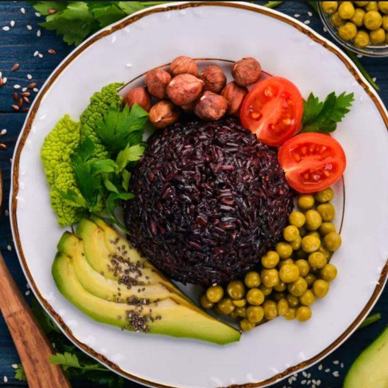 Gói 2kg gạo lứt đen dẻo Điện Biên