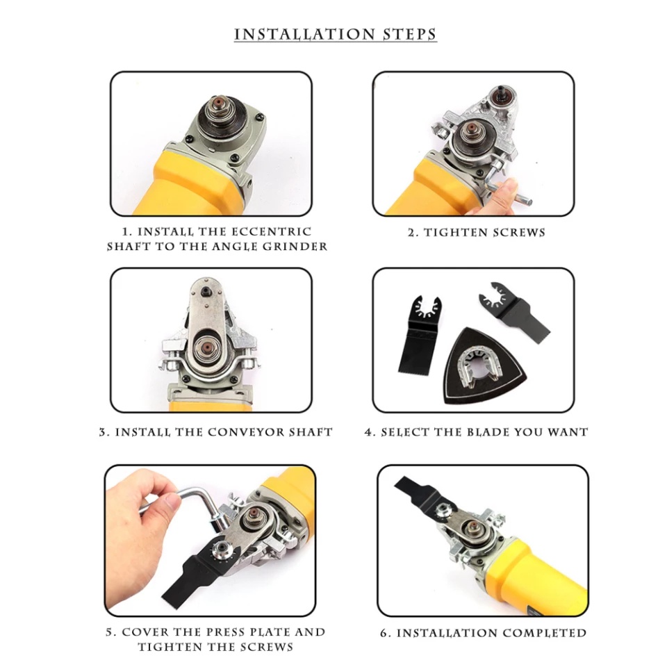 Bộ Chuyển Đổi Từ Máy Cắt Thường Sang Máy Cắt Rung ( Chuyển Máy Mài Sang máy Mắt Rung )