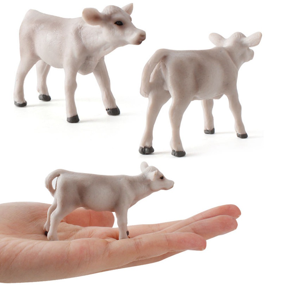LETTER🌟 1/6pcs Gifts Simulated Animal Figurines Children Kids Baby Miniatures Cows Cow Action Figure Zoo Farm Animals Fun Toys Model Educational Toy Multistyles Plastic Models