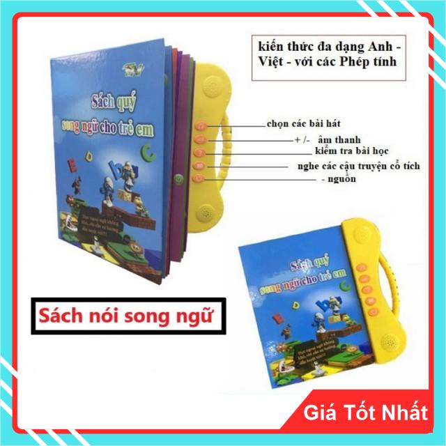 Sách Quý Song Ngữ Anh - Việt - Sách Điện Tử Thông Minh Tự Động Cảm Biến Trên Từng Ô Chữ