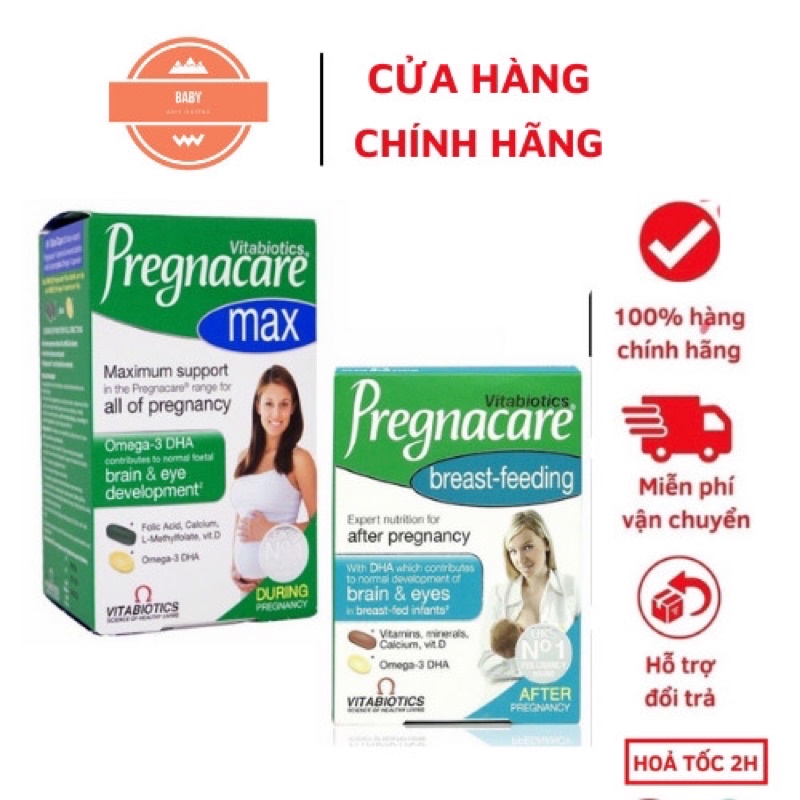 Vitamin bú, bầu Pregnacare Max 84V - Tổng hợp cho bà bầu Pregnacare max của anh