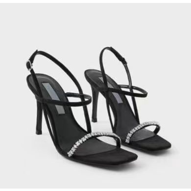 Giày Cao Gót 8cm Màu Đen Thời Trang Thanh Lịch Cho Nữ