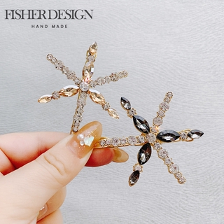 Phụ Nữ Sang Trọng Thanh Lịch Full Pha Lê Ngôi Sao Kẹp Tóc Ngọt Ngào Kẹp Tóc Barrettes Phụ Kiện Tóc Thời Trang