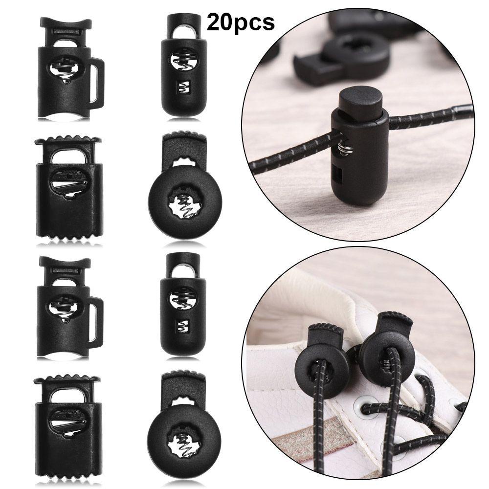 Set 20 Kẹp Nhựa Màu Đen Nhiều Kiểu Dáng Dùng Trong Thể Thao