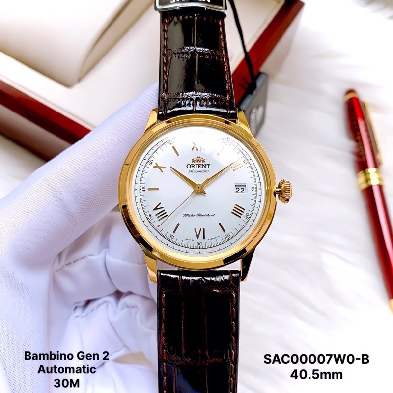 Đồng hồ nam Orient Bambino Gen 2 SAC00007W0-B - Đồng hồ Automatic Made in Japan - Bảo hành 1 năm