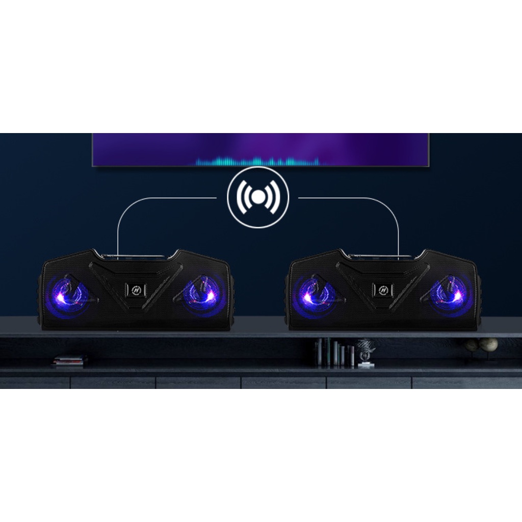 Loa Bluetooth 5.0 bass mạnh H36 - Pin trâu , âm thanh vòm 6D,  hifi có hỗ trợ thẻ nhớ, ghép đôi 2 loa