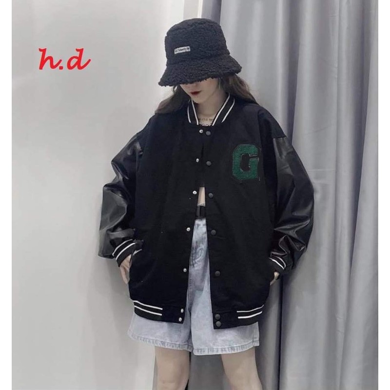 Áo bomber tay bóng chữ G HĐ12 | BigBuy360 - bigbuy360.vn