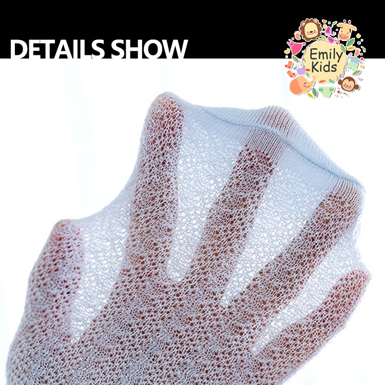 Vớ Cotton Cao Tới Gối Phối Lưới Thoáng Khí Thoải Mái Dễ Thương Cho Bé 0-3 Tuổi