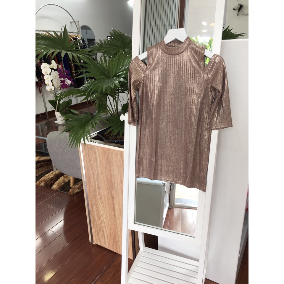 ÁO PHỐI CHỈ KIM TUYẾN Stradivarius SĂN SALE