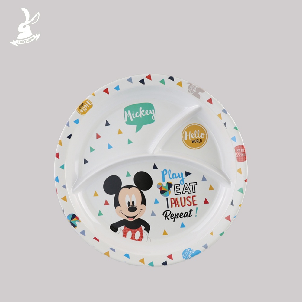 Bộ chén dĩa ăn dặm trẻ em hoa văn Mickey Geo cao cấp thương hiệu Superware
