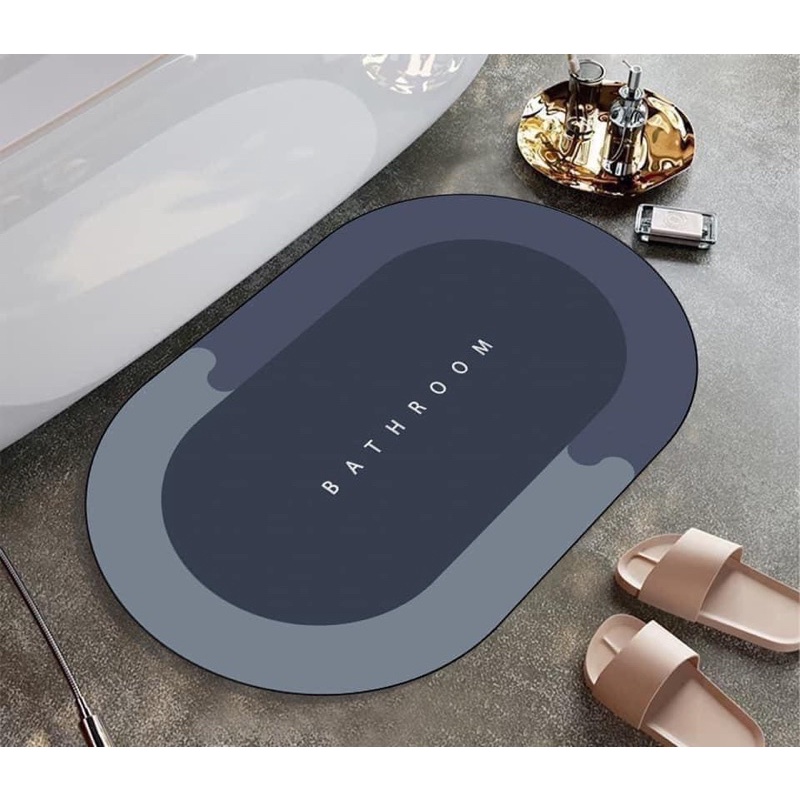 Thảm Lau Chân Silicon Siêu Thấm Nước Chất Liệu Chống Trơn Trượt