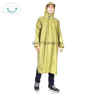 ÁO MƯA BIT NGƯỜI MÀU VÀNG ĐỒNG, VẢI DÙ CHỐNG THẤM CAO CẤP