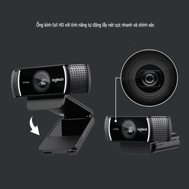 Logitech C922 Pro - Webcam Livestream Góc Rộng