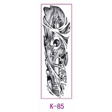 Hình xăm dán kiếm hắc ám full tay , nửa lưng