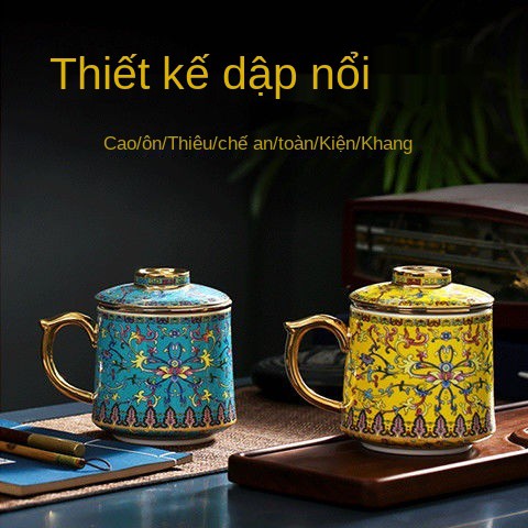 Jingdezhen Gốm sứ Tách trà Văn phòng kinh doanh nhà Xương Trung Quốc lọc có nắp