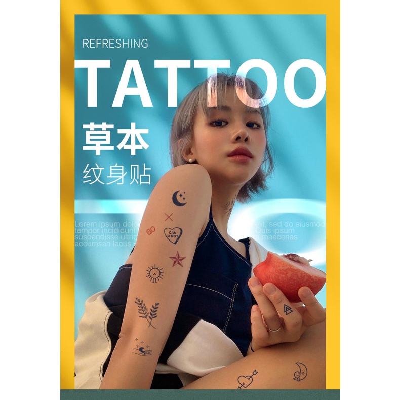 Bộ 77 Miếng Dán Hình Xăm Bán Vĩnh Viễn Chống Thấm Nước Không Gây Dị Ứng Họa Tiết Hoạt Hình Dễ Thương Cho Nam Và Nữ