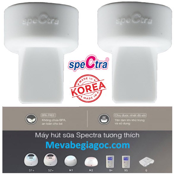 (Số 1 Hàn Quốc) 2 - 4 Van chân không silicon cho máy hút sữa Spectra Q, M1, M2, 9S, 9plus, 9+, S2, S2+, S1, S1+