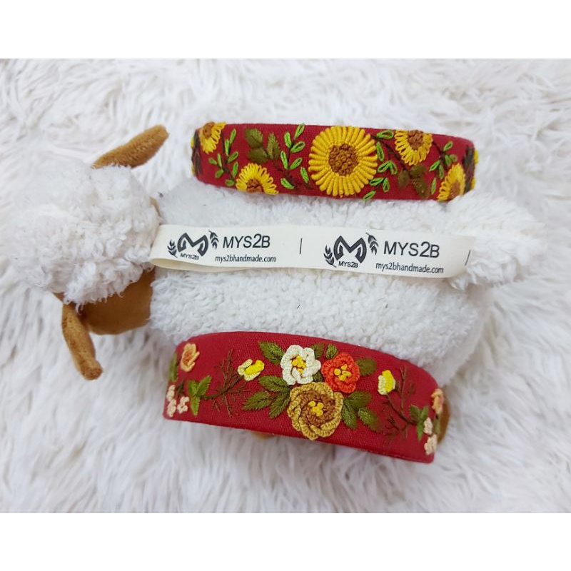 Cài tóc thêu tay hoa nổi 3D