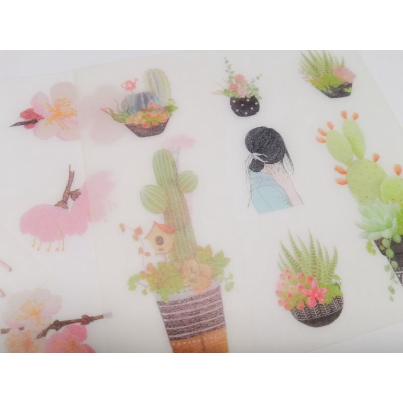 Set Sticker/ Hình dán washi  dễ thương  trang trí sổ tay, thiệp, sản phẩm handmade, DIY