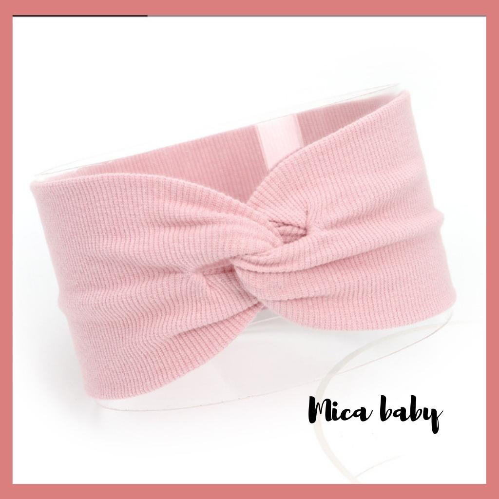Băng đô len tăm xoắn chéo style hàn quốc đáng yêu cho bé BD45 Mica Baby