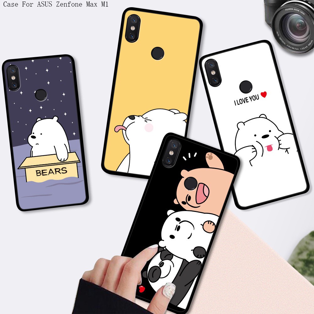 ASUS Zenfone Max Pro M1 MAX Live 5Z ZS620KL ZB601KL ZB602KL ZB555KL ZB501KL For Soft Case Silicone Casing TPU Cute Cartoon We Bare Bears Phone Full Cover Simple Macaron Matte Shockproof Back Cases