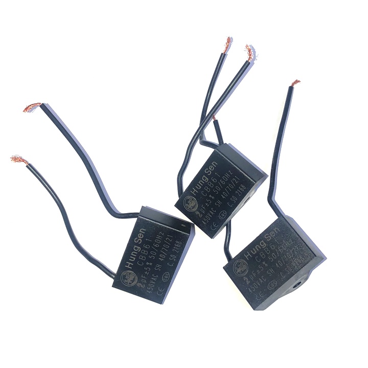 Tụ quạt CBB61 2uF 450VAC tụ khởi động quạt 2uF-450vac chính hãng Hung Sen