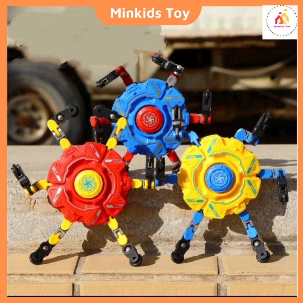 Đồ Chơi Con Quay Spinner 6 Chân, Robot Con Quay Biến Hình Nhiều Màu Sắc Có Hộp Đựng