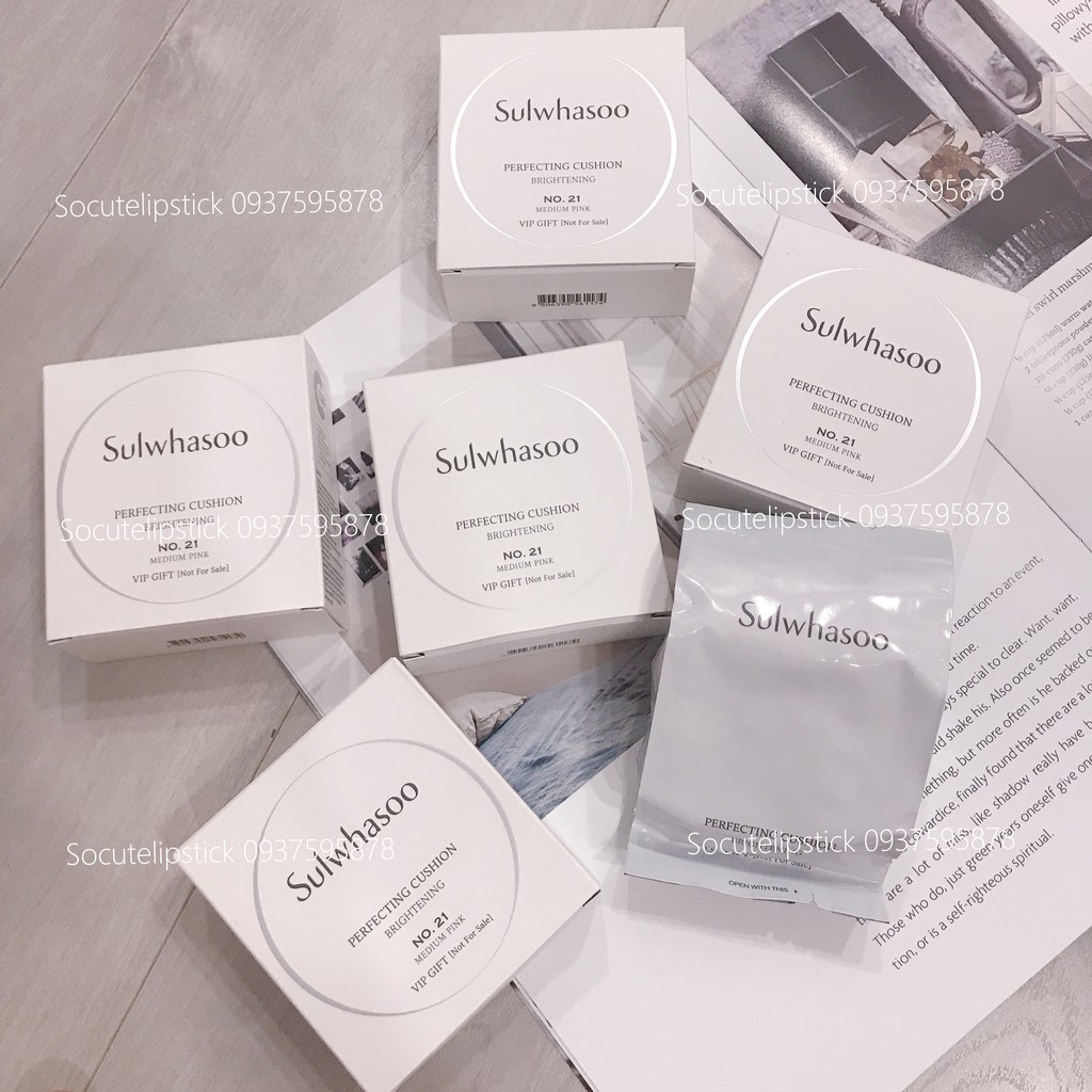 Cushion Phấn nước trang điểm Sulwhasoo Perfecting Brightening N.21 Medium Pink 5g | BigBuy360 - bigbuy360.vn