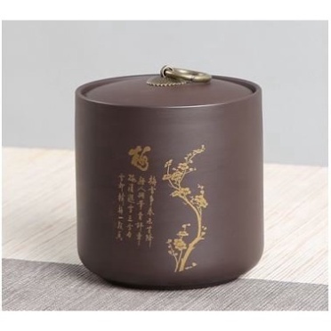 Hũ đựng trà tử sa 4 mẫu tứ quý