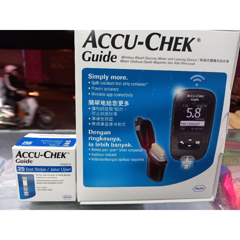 Máy thử đường huyết Accu Chek Guide ( kèm 25 que