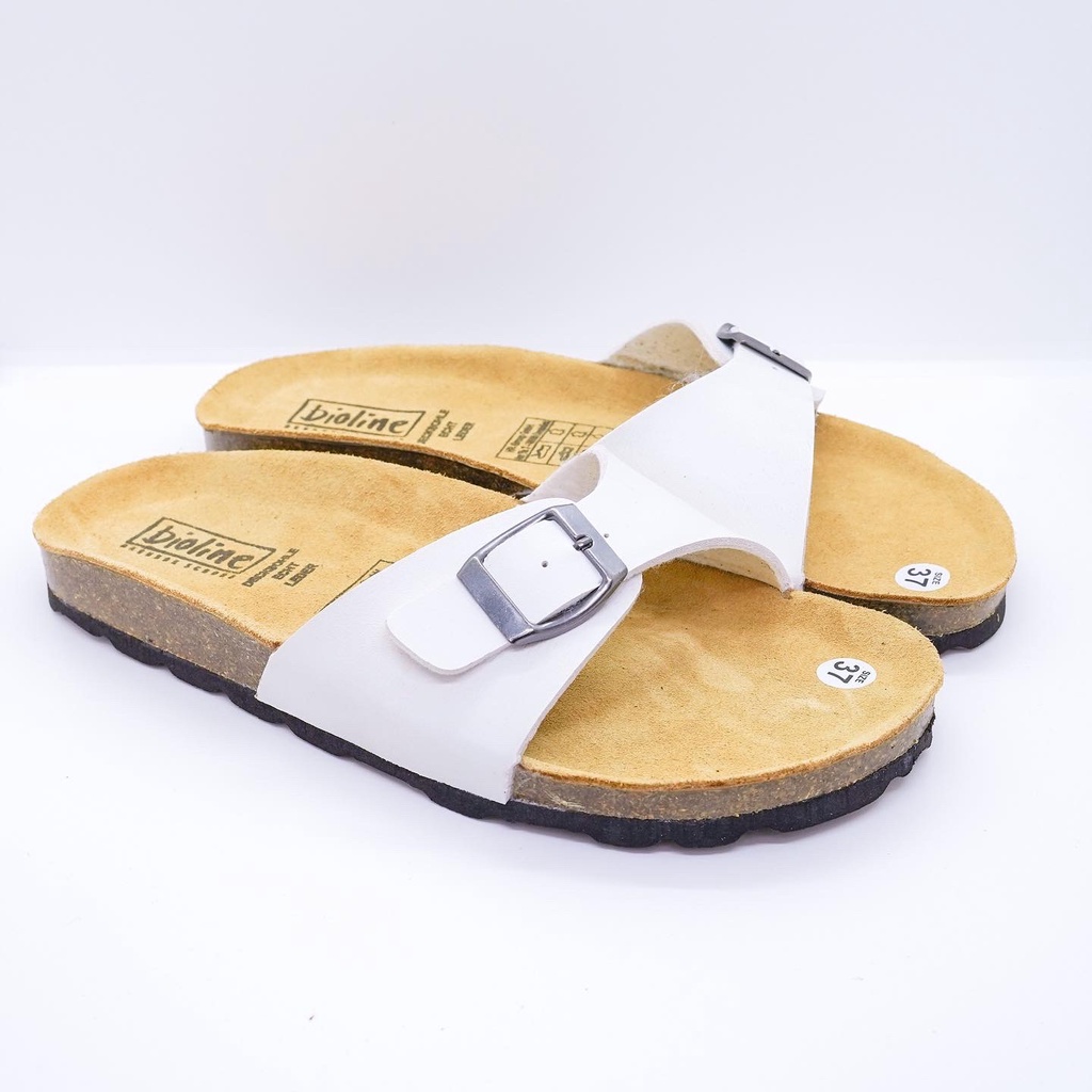 Mã PU08 - Dép công sở Birken Đế Trấu BIOLINE Official Thiết Kế Unisex Quai Cách Điệu Da PU