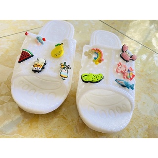 Dép Tổ Ong dán jibbitz ( kèm 10 jibbitz)