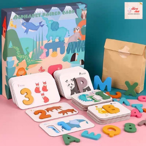 Bộ Thẻ Học Thông Minh cho bé Alphabet Card Chữ Cái và Số Tiếng Anh