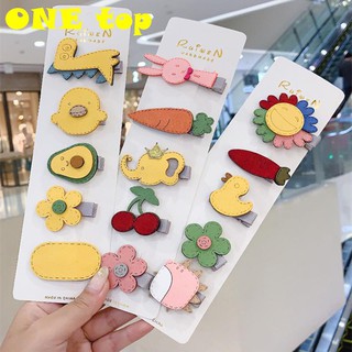 Kẹp tóc hình thỏ da lộn xinh xắn cho nữ