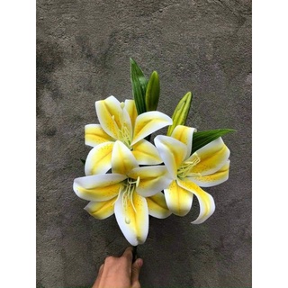 Hoa ly cao su-dài 60cm-hoa giả ,hoa lụa