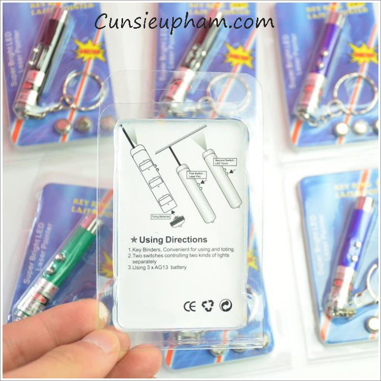 Đồ chơi cho mèo đèn chiếu tia laze đỏ mini bỏ túi
