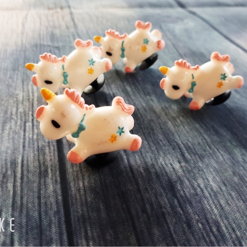 jibbit, stick gắn dép 3d loại cứng unicorn kỳ lân, heo hồng cute