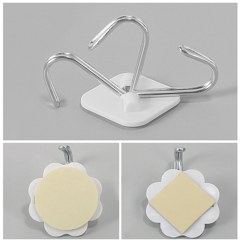Móc treo đồ dán tường siêu bám dính bền bỉ kiểu dáng trong suốt tiện dụng