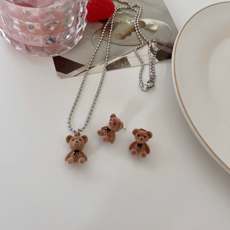 Dây chuyền mặt gấu bông dễ thương vòng đeo cổ nữ hiphop