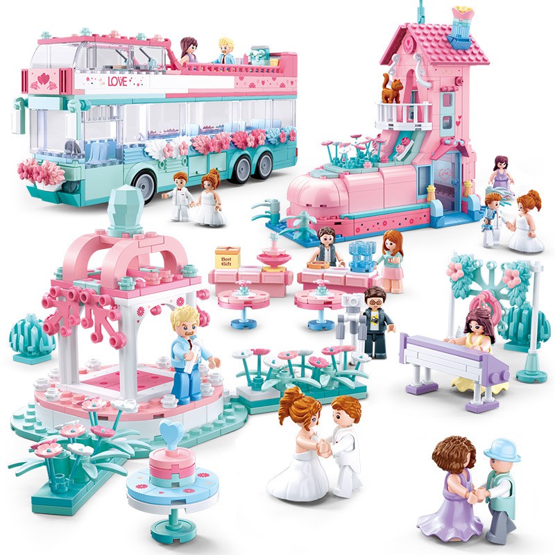 Đồ chơi xếp hình lắp ráp Đồ chơi lego bé gái lego friends tiệc cưới sang trọng nhiều chi tiết B0769 B0771 B0770 B0768