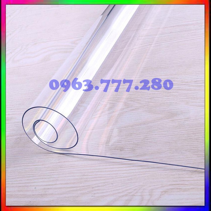 Tấm nhưa (Dày 1mm x Khổ 1.4m) trong suốt trải bàn, trải sàn | Nhựa PVC dẻo trong suốt | Tấm nhựa dẻo