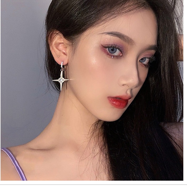 Bông tai khuyên tai hiphop cá tính chéo