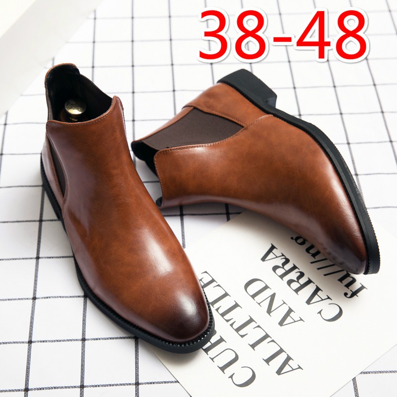 Giày Bốt Da Cổ Cao Thời Trang Cho Nam Size Lớn 45 46 47 48 47
